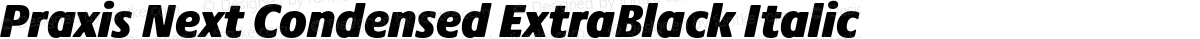 Praxis Next Condensed ExtraBlack Italic