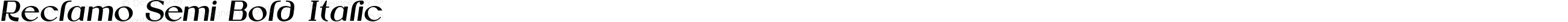 Reclamo Semi Bold Italic