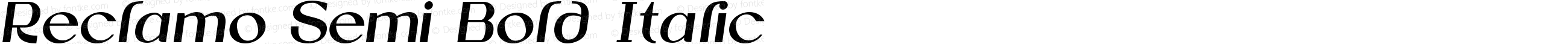 Reclamo Semi Bold Italic