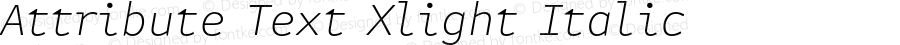 Attribute Text Xlight Italic