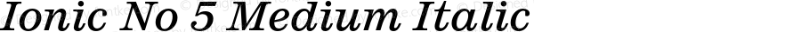 Ionic No 5 Medium Italic