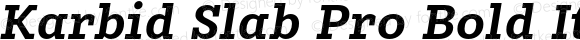 Karbid Slab Pro Bold Italic