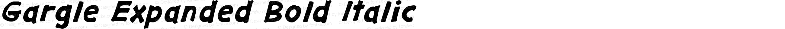 Gargle Expanded Bold Italic