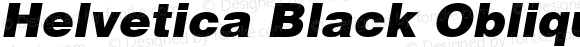 Helvetica Black Oblique