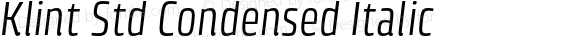 Klint Std Condensed Italic