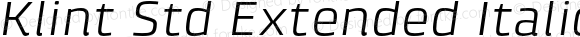 Klint Std Extended Italic