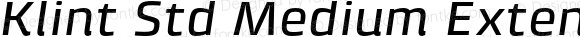 Klint Std Medium Extended Italic