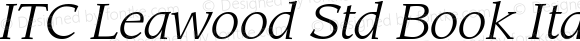 ITC Leawood Std Book Italic