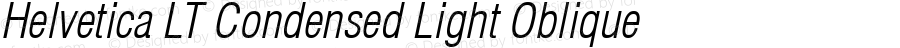 Helvetica LT Condensed Light Oblique