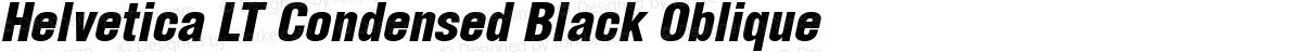 Helvetica LT Condensed Black Oblique