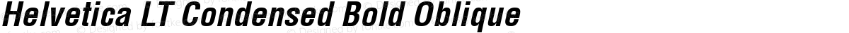 Helvetica LT Condensed Bold Oblique