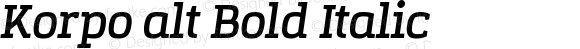 Korpo alt Bold Italic