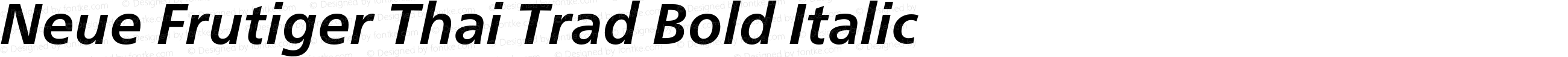 Neue Frutiger Thai Trad Bold Italic