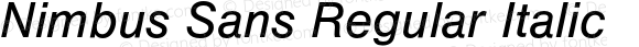 Nimbus Sans Regular Italic