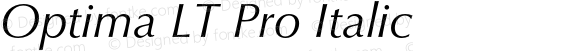 OptimaLTPro-Italic