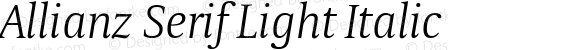 Allianz Serif Light Italic Version 1.00