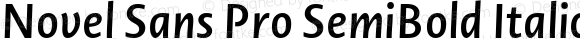 Novel Sans Pro SemiBold Italic Version 1.002