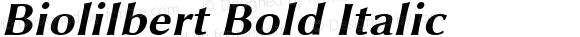 Biolilbert Bold Italic