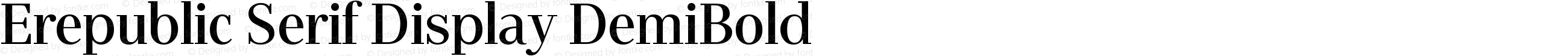 Erepublic Serif Display DemiBold