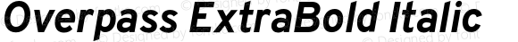 Overpass ExtraBold Italic
