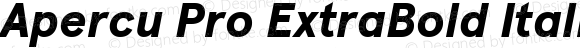 Apercu Pro ExtraBold Italic