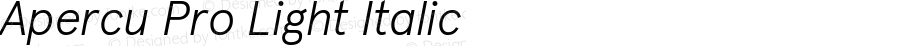 Apercu Pro Light Italic