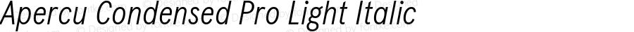 Apercu Condensed Pro Light Italic