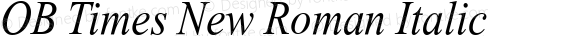 OB Times New Roman Italic