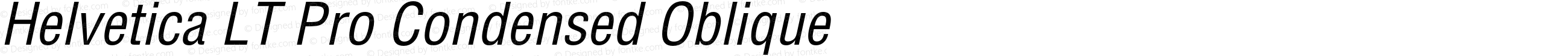 Helvetica LT Pro Condensed Oblique