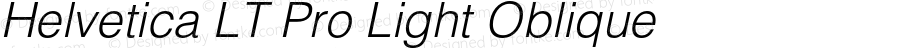 Helvetica LT Pro Light Oblique