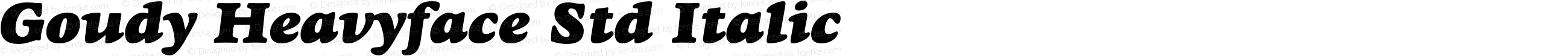 Goudy Heavyface Std Italic