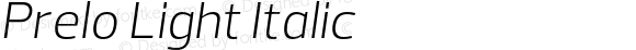 Prelo Light Italic