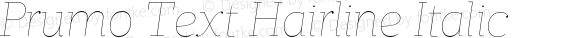 Prumo Text Hairline Italic