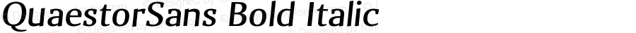 QuaestorSans Bold Italic