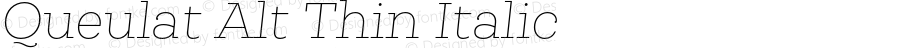 Queulat Alt Thin Italic