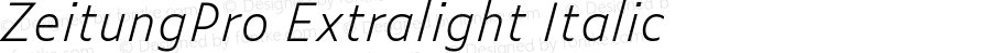 ZeitungPro-ExtralightItalic