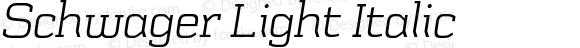 Schwager Light Italic