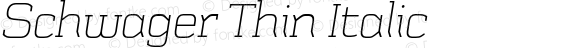 Schwager Thin Italic