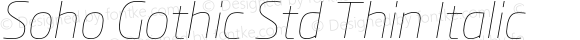 Soho Gothic Std Thin Italic