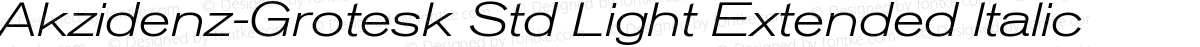 Akzidenz-Grotesk Std Light Extended Italic