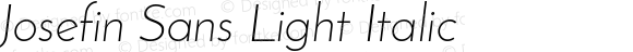 Josefin Sans Light Italic