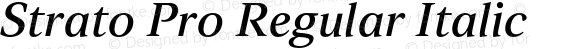 Strato Pro Regular Italic