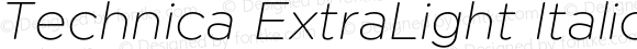 Technica ExtraLight Italic
