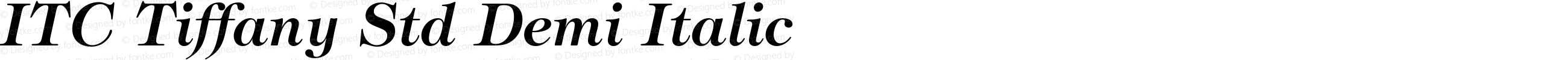 ITC Tiffany Std Demi Italic