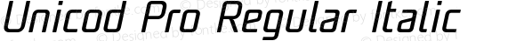 Unicod Pro Regular Italic