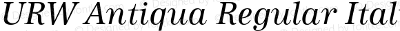 URW Antiqua Regular Italic