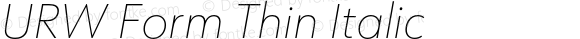 URW Form Thin Italic