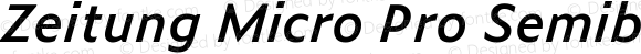 Zeitung Micro Pro Semibold Italic