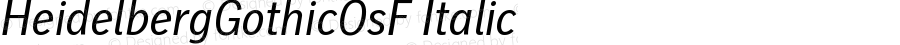 HeidelbergGothicOsF Italic