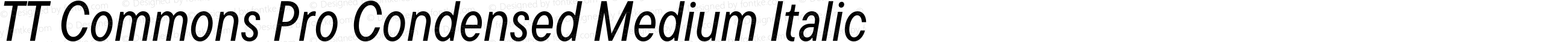 TT Commons Pro Condensed Medium Italic